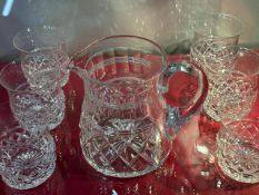 Stuart Crystal water jug and 6 glasses
