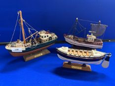 3 x model boats