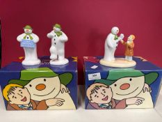 2 sets of The Snowman figurines