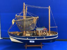 Model of a fishing trawler