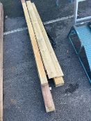 Four fencing posts and shiplap