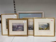 5 x framed scenic prints Largest = 40cm W x 36cm H