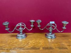 2 Silver plated candelabras