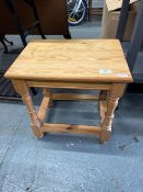 Small pine side table
