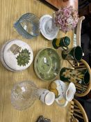 A selection of floral themed household items, including things like bowls vases, jugs, etc