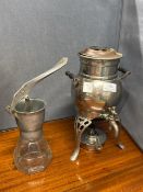 Vintage Samovar coffee percolator and a bel cream maker