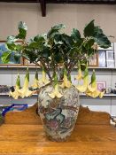 10 stems of Brugmansia Faux Flowers (Angel's Trumpet) (vase not included)