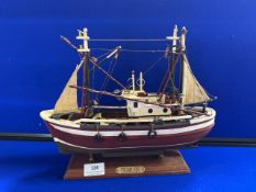 Model of a fishing trawler