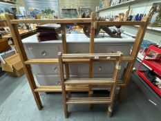 3 x traditional wooden clothes airers