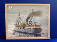 Painting of the Newby Wyke Hull fishing trawler