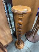 Wooden barley twist plant stand
