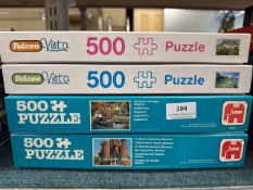 4 x 500 piece jigsaw puzzles