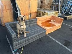 *two-piece sectional outdoor sofa set no cushions