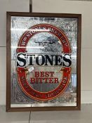 Vintage Stones Best Bitter Framed Advertisement Mirror 49.5cm W x 65cm H