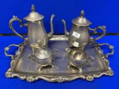 Vintage silver plated tea and coffee set
