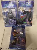 3 x collectible Harry Potter play figures