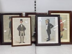6 x vanity fair framed prints ~32cm W x 45cm H Each