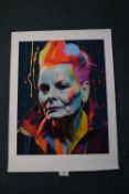 Multicolour portrait print artist proof 4/5 emboss