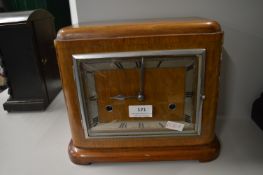 1950's mahogany cased mantel clock