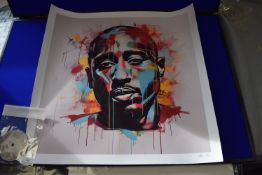 Tupac Portrait Giclee Print - Indistinct Signature 9/10