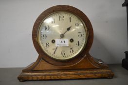 1930's oak cased mantel clock