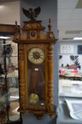 Vienna Wall Clock with Enamel & Brass Face in Deco