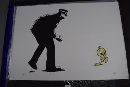 Banksy Signed original Screenprint embossed Europe