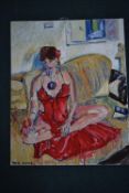 Oil on Canvas by Mark Rodgers ''The Lady in Red'