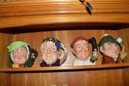 Four Royal Doulton character jugs
