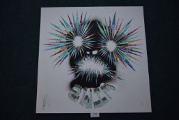 'Swim' multi-coloured print signed by artist 92/10