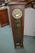 1930’s Oak Cased Electric Office Clock (missing pendulum)