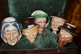 5x Character Jugs by Kingston Pottery, Hull