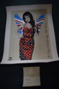 Amy Whinehouse silkscreen print by Pegasus signed