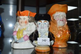 Three older toby jugs