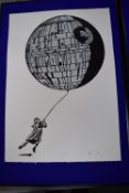 Banksy Signed original Screenprint embossed Europe