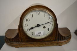 1930's oak cased mantel clock
