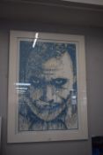Pure Evil silkscreen portrait of Heath Ledger as '