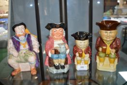 Four Toby jugs inc Henry Viii