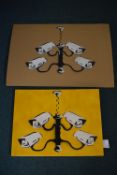 Stencil Art on Canvas Security Camera Chandelier by Maddy 1/1 plus Stencil Art Packaging with Same
