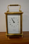 Brass cased English carriage clock by Cotterills (