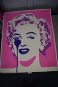Marylin Monroe screenprint by Pure Evil signed 12/