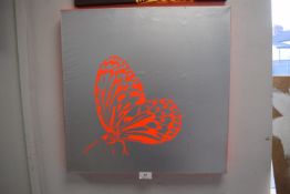 Stencil Art on Canvas Butterfly Design 1/1 indistinguishable Signature