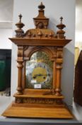 Victorian mahogany cased large bracket clock with