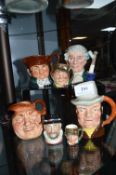 Assorted character jugs including John ???