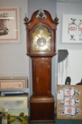 Georgian Oak Lon Cased Clock by Tim Mason of Gains