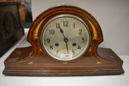 Large Edwardian mahogany cased mantel clock with i