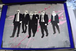 Stencil Art on Heavy Handmade Paper Mr Pinks Moment Star Wars Flash Reservoir Dogs Homage Signed