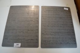2x Russian Music Printing Plates for Caprice