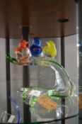 Murano Glass Three Birds on a Branch