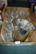 Ice Bucket, Wine Glasses, and Glassware
